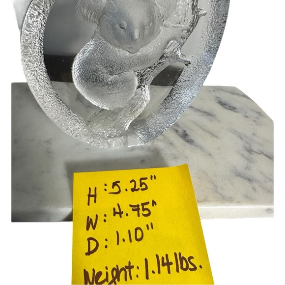 Mats Jonasson Sweden Full Lead Crystal KOALA Bear Sculpture Signed Numbered Art - Picture 7 of 9